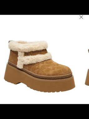 NWB coach women’s Christina pull on bootie color tobacco size 9